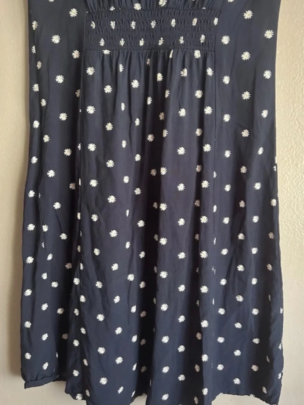 Old Navy Navy Blue Daisy Scoop Neck Midi Dress